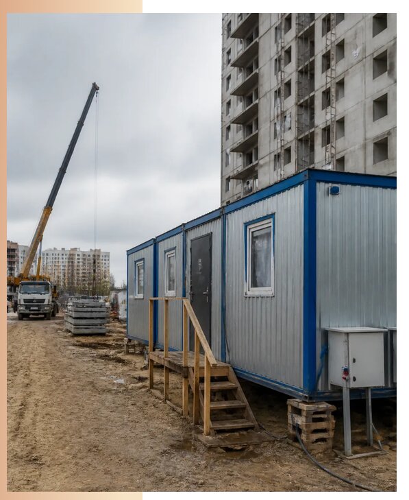 Аренда строительных вагончиков для рабочих в Мелеузе